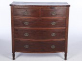 AMERICAN BOWFRONT MAHOGANY CHEST