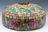 SECHRIST STAINED GLASS LAMP SHADE,