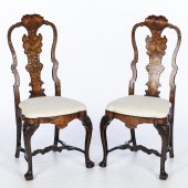 PAIR OF DUTCH MARQUETRY SIDE CHAIRSProperty