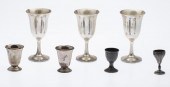 3 WALLACE STERLING SILVER GOBLETS