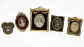 GROUP OF UNSIGNED PORTRAIT MINIATURES