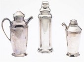 3 SILVERPLATE COCKTAIL SHAKERS3