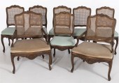 8 LOUIS XV STYLE CANED DINING CHAIRS8