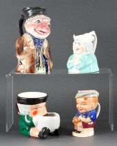 Four assorted English ceramic toby