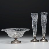Three Pieces of Hawkes Glass with