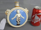 Continental pottery flask. 6''