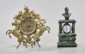 Two vintage or antique clocks;
