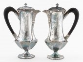PAIR, SILVERPLATE PITCHER FORM