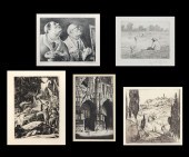 FIVE-PIECE PRINT LOT TO INCLUDE: