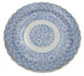 LARGE BLUE AND WHITE CHINESE CHARGER,