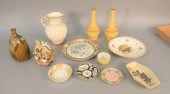 TWO TRAY LOTS OF PORCELAIN AND