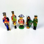 5PC VINTAGE RUSSIAN TOY SOLDIER