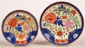 TWO GAUDY DUTCH DOUBLE ROSE PATTERN