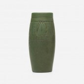 Owens Pottery. Mat Green vase.