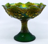Fenton Green Mikado Carnival Glass