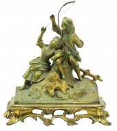 FRENCH BRONZE SCULPTURE OF LOVERS