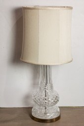 LARGE WATERFORD CUT CRYSTAL LAMP