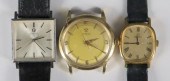 JEWELRY. (3) VINTAGE OMEGA WATCHES