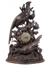 BLACK FOREST CARVED CLOCK WITH