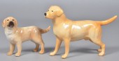 (2) Porcelain dog figures to include