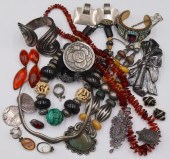 JEWELRY. ASSORTED STERLING, COSTUME