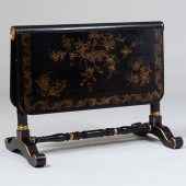 CHINOISERIE PAINTED AND PARCEL-GILT