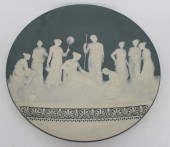 LARGE METTLACH CAMEO STYLE PORCELAIN