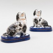 PAIR OF STAFFORDSHIRE MODELS OF