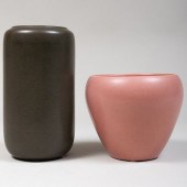 MARBLEHEAD POTTERY VASE AND ANOTHER