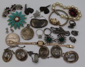 JEWELRY. ASSORTED GOLD, SILVER