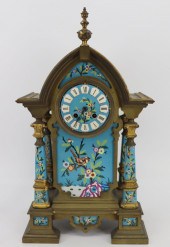 ANTIQUE FRENCH BRONZE AND ENAMELED