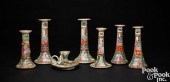 CHINESE EXPORT PORCELAIN CANDLESTICKS,