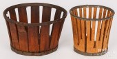 TWO SHAKER WOOD BERRY BASKETS,