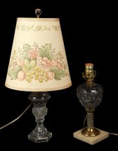 (2) EAPG glass oil lamps, converted