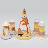 CLARICE CLIFF POTTERY CONICAL CASTER