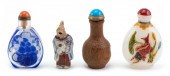 FOUR CHINESE SNUFF BOTTLES 19TH