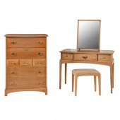 A Stag light oak two piece bedroom