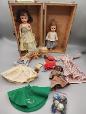 Vintage Dolls in Case As Found.