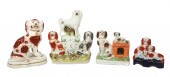 (4) Staffordshire dogs and figure
