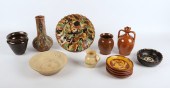 Redware and style pottery group