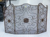 ARTS & CRAFTS STYLE IRON FIRE SCREEN