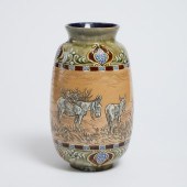 Doulton Lambeth Stoneware Vase,