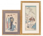 Two framed and matted Japanese