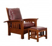 STICKLEY MORRIS LEATHER LOUNGE