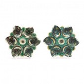 A PAIR OF MAJOLICA PALISSY OYSTER