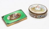 GUILLOCHE STERLING SNUFF & PAINTED