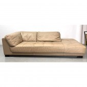 ROCHE BOBOIS Leather Chaise Lounge