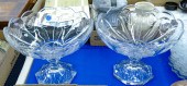 Pair Heisey Glass Large Compotes