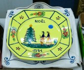 Stack 5 Quimper Christmas Plates