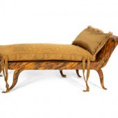 An Empire Style Faux-Painted Chaise